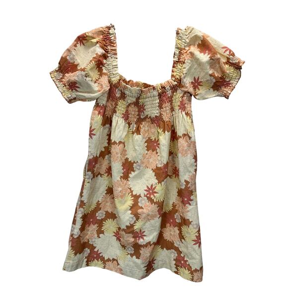 Faherty Ramona Dress Floral Mini Dress Small - Picture 3 of 11